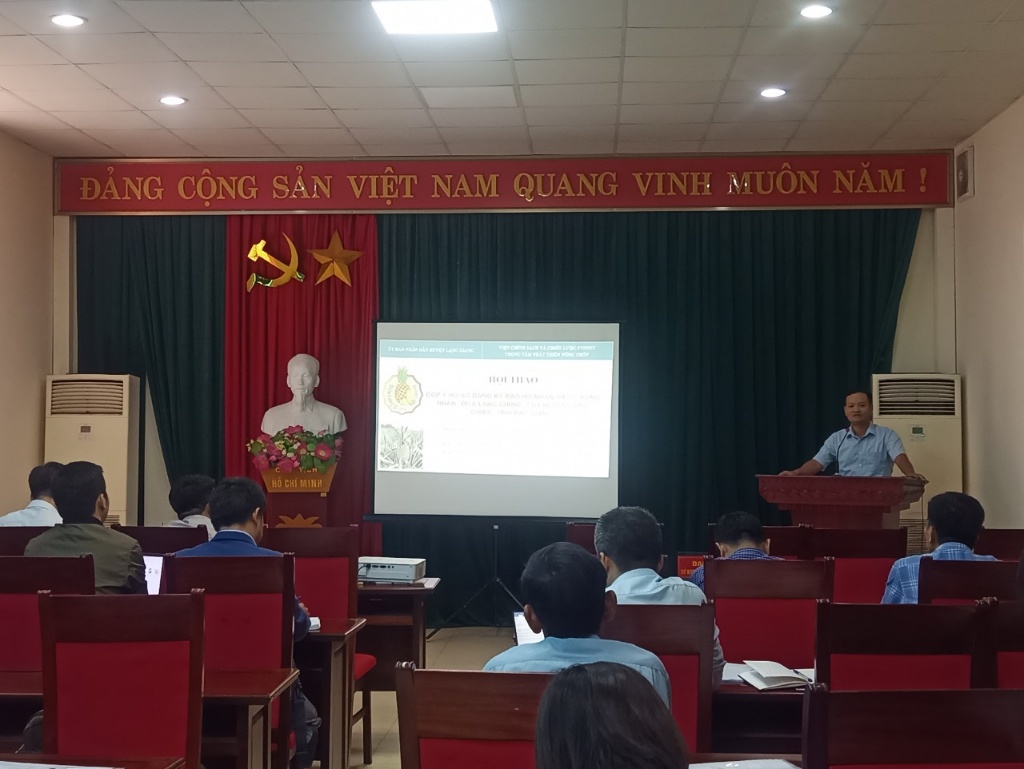 Hội thảo góp ý hồ sơ bảo hộ Nhãn hiệu chứng nhận "Dứa Lạng Giang" cho sản phẩm dứa của huyện Lạng...