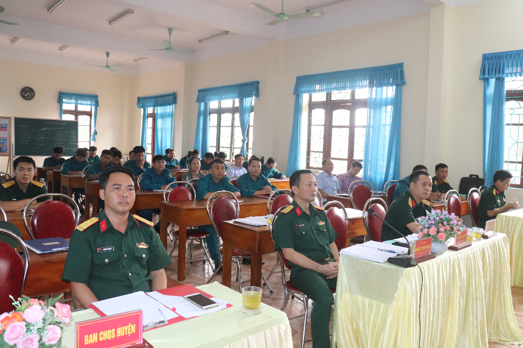 Ban CHQS huyện Lạng Giang sơ kết nhiệm vụ quốc phòng, quân sự địa phương 6 tháng đầu năm 2023