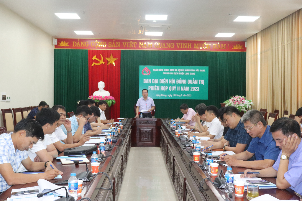 Lạng Giang: Ban Đại diện Hội đồng quản trị Ngân hàng CSXH huyện tổ chức phiên họp quý II năm 2023