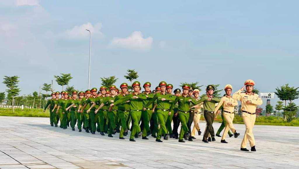 Công an Lạng Giang: Nghiệm thu tập huấn Điều lệnh, Quân sự, Võ thuật
