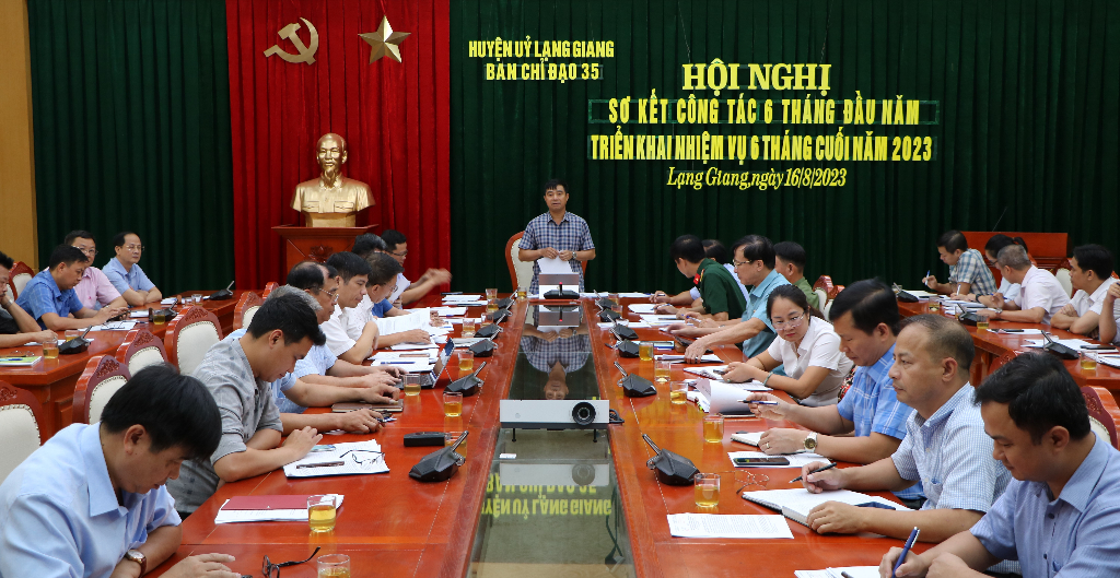 Ban Chỉ đạo 35 huyện Lạng Giang sơ kết hoạt động 6 tháng đầu năm, triển khai nhiệm vụ 6 tháng...
