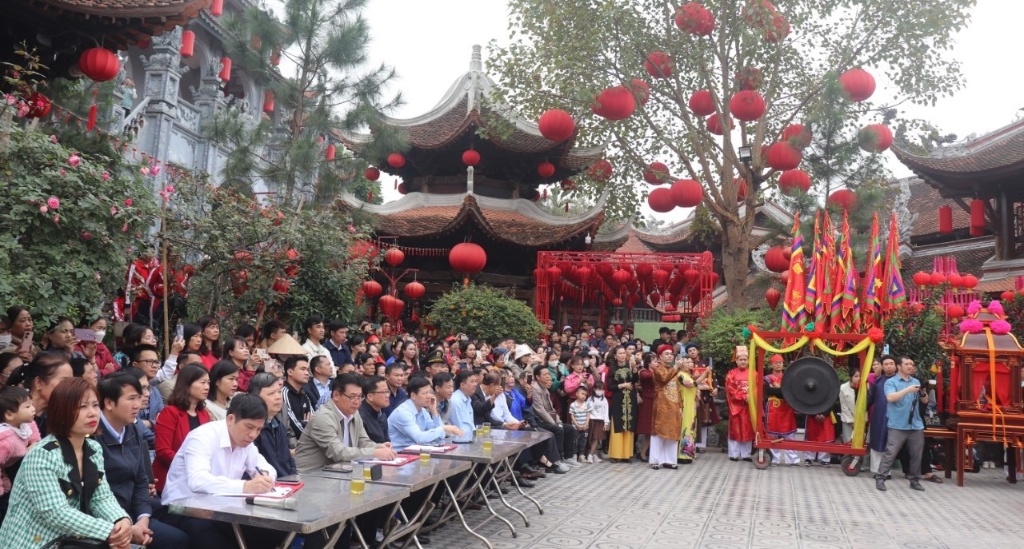 BTC Lễ hội Mở Cửa rừng xã Hương Sơn huyện Lạng Giang tổ chức tổng duyệt chương trình lễ hội