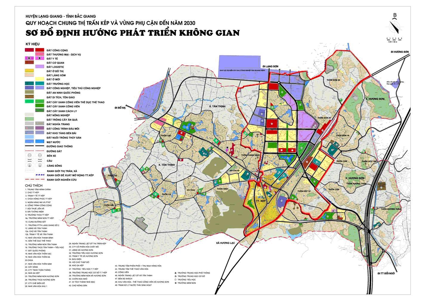 Kế hoạch phát triển đô thị thị trấn Vôi, mở rộng thị trấn Kép, giai đoạn 2016-2020