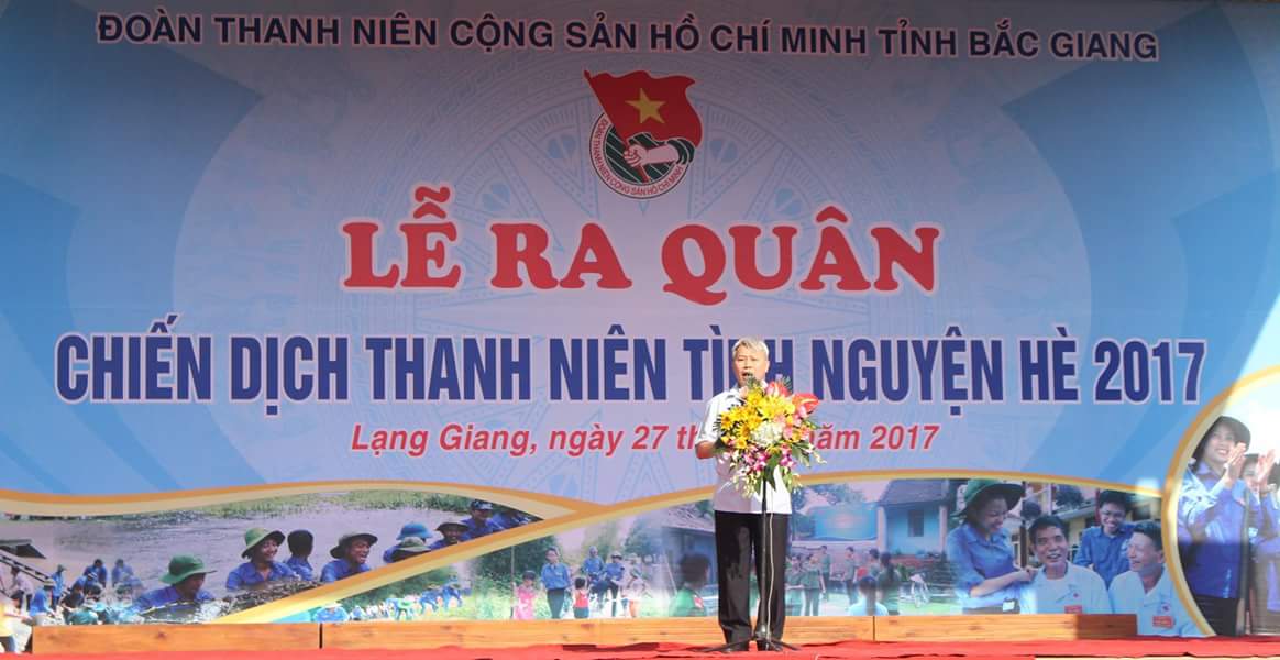 Tỉnh đoàn Bắc Giang tổ chức Lễ ra quân Chiến dịch thanh niên tình nguyện hè năm 2017 tại  xã Tiên...