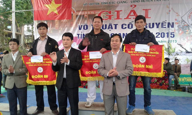Huyện Lạng Giang xếp thứ 3 toàn đoàn giải vô địch Võ thuật cổ truyền tỉnh Bắc Giang năm 2015.