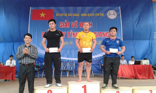 Huyện Lạng Giang tham gia giải vô địch đẩy gậy tỉnh - năm 2015